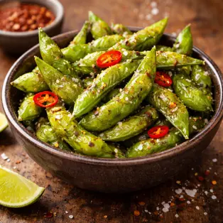 Edamamebönor med hetta