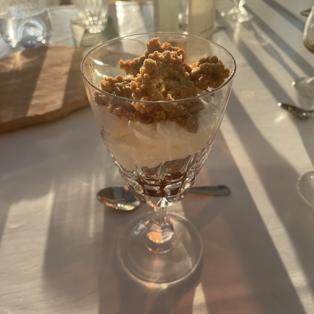 Äppelpaj med cheesecake i glas